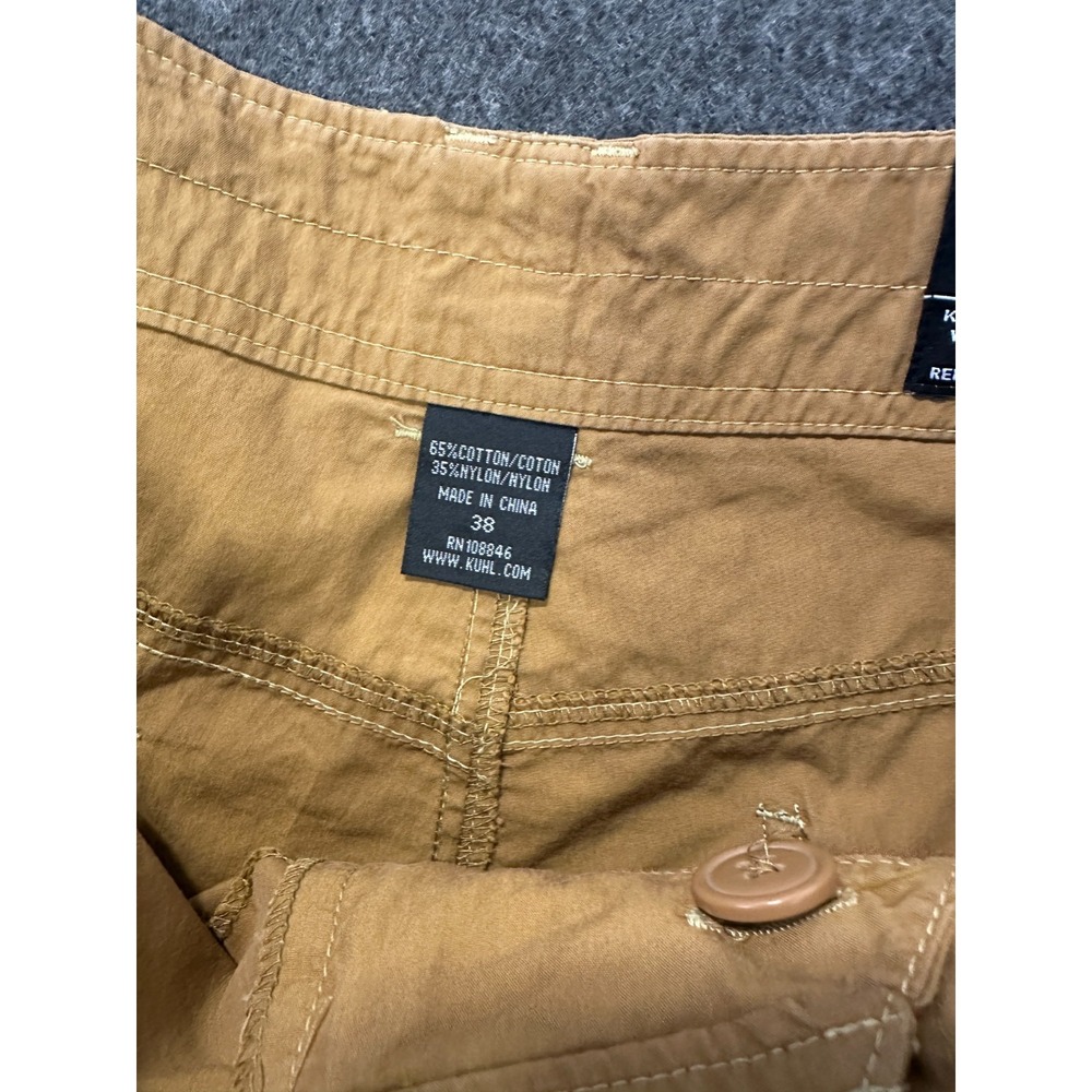 KUHL Shorts Mens 38 Tan Khaki Cotton Nylon Outdoor Hiking Utility Casual 10.5" - Picture 8 of 16